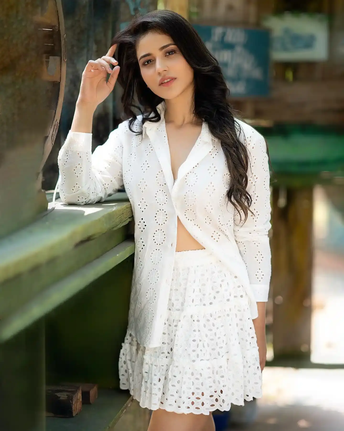 PRIYANKA JAWALKAR STUNNING LOOKS IN MINI WHITE SKIRT 7